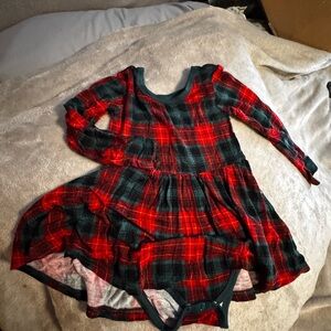 Little Sleepies Festive Red and Green Bodysuit